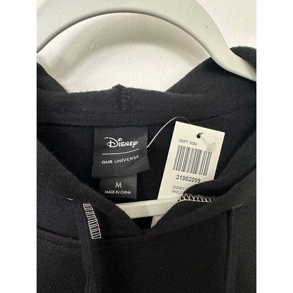 Disney Mickey Mouse Skeleton Halloween GITD Hoodie Jacket - Size Medium - Picture 5 of 9